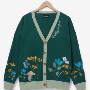 Chic Forest Green Embroidered Cardigan by Alboe
